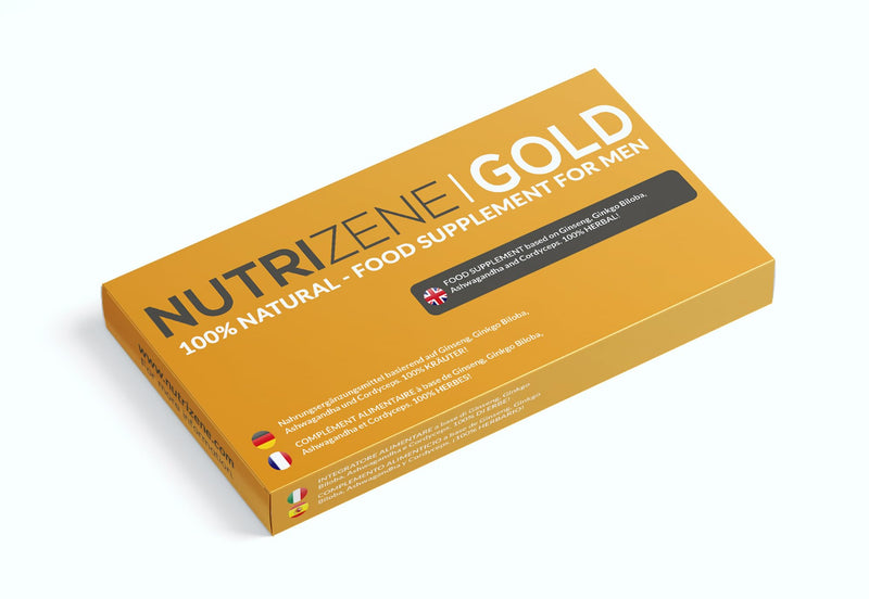 NUTRIZENE Gold - Ultimate Performance Enhancing Food Supplement for Men - New Safe, Effective & 100% Natural Supplement to Help Boost Performance, Energy and Endurance - 12 Pack
