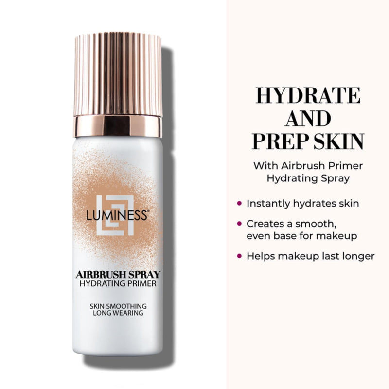 [Australia] - LUMINESS Airbrush Spray Flawless Finish Trio Kit - Hydrating Primer, Blush Mist & Makeup Eraser for Radiant Perfection, 3-Piece Collection to Prime, Enhance & Refresh Your Complexion, All Skin Types 