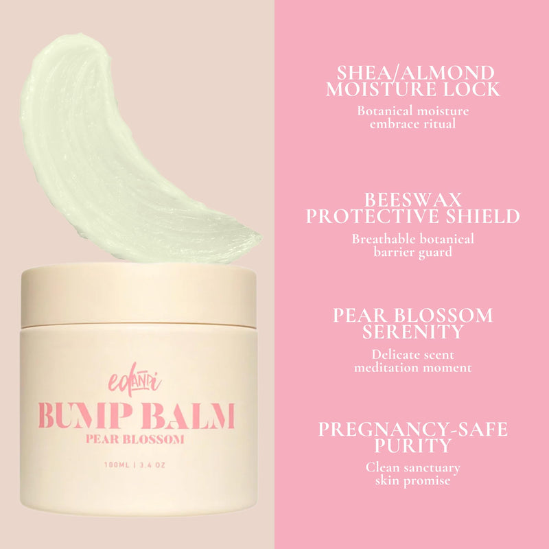 [Australia] - ed&i BUMP BALM for Pregnancy Stretch Mark Prevention, Belly Moisturizer for Pregnant Women With Argan Oil & Shea Butter, Bump Butter for Pregnancy, Maternity Skin Care, Stretch Marks Cream 3.4 oz 