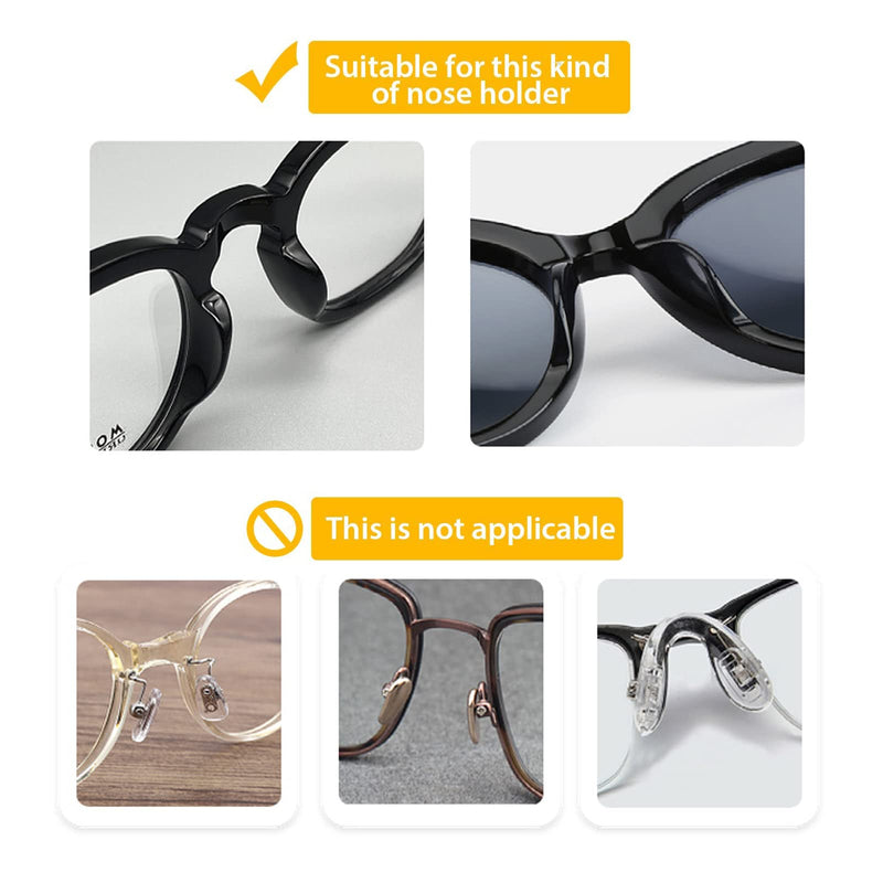 [Australia] - 10 pairs of silicone nose pads, non-slip adhesive pads for glasses and sunglasses, non-slip self-adhesive nose pads, clear, 1.0 mm, clear 1.0 mm 