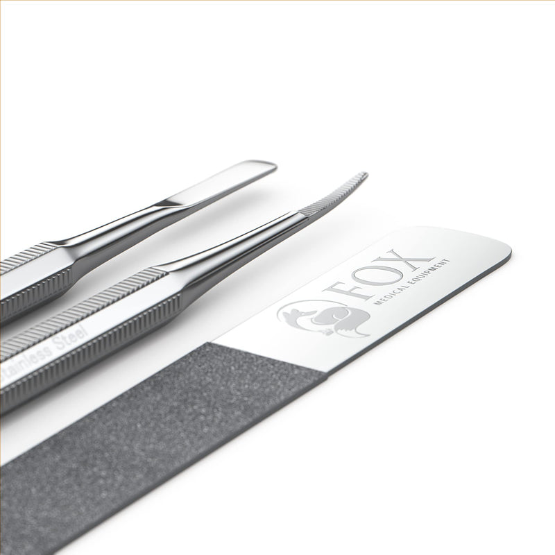 Fox Medical Equipment Ingrown Toenail Treatment Kit – Diamond File & Professional Toenail Lifter Tool – Surgical Stainless Steel Set for Pain-Free Relief, Precision Pedicure & Safe Nail Care