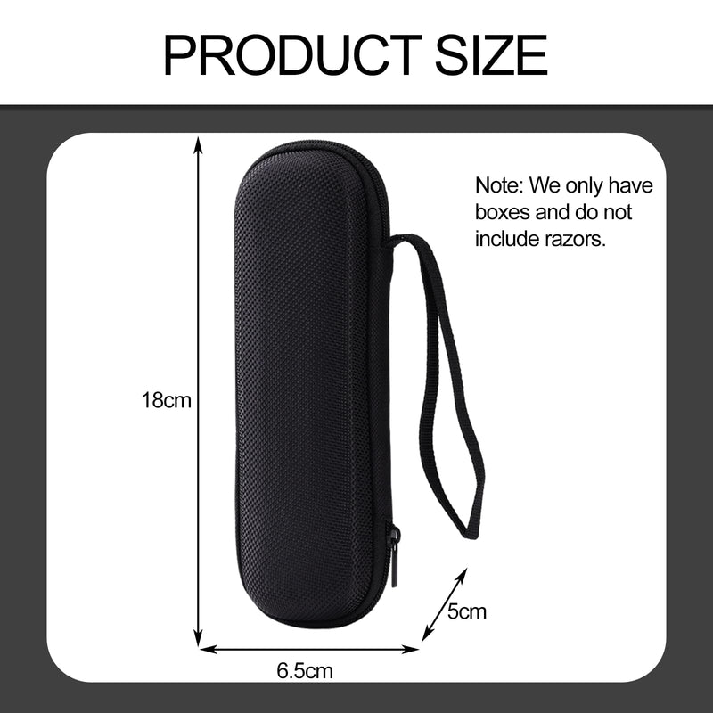 [Australia] - GUTERTOP 18 x 6.5 cm safety razor case, razor travel case, hard travel carry case for electric razors, razor carry case, carry bag for men, black 