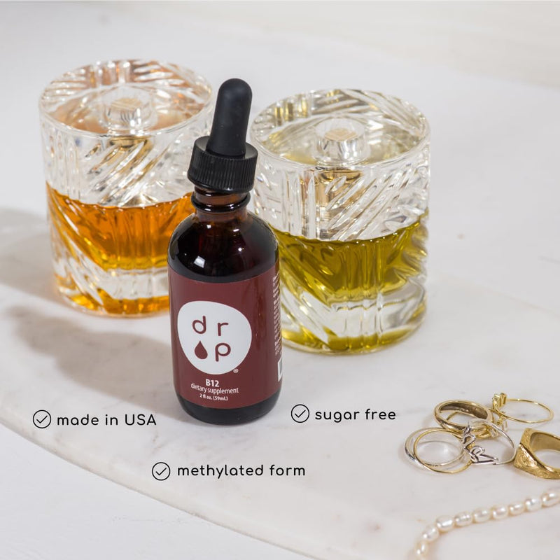 Drop Supplements Vitamin B12 Drops and Vitamin D3+K2 Drops Bundle