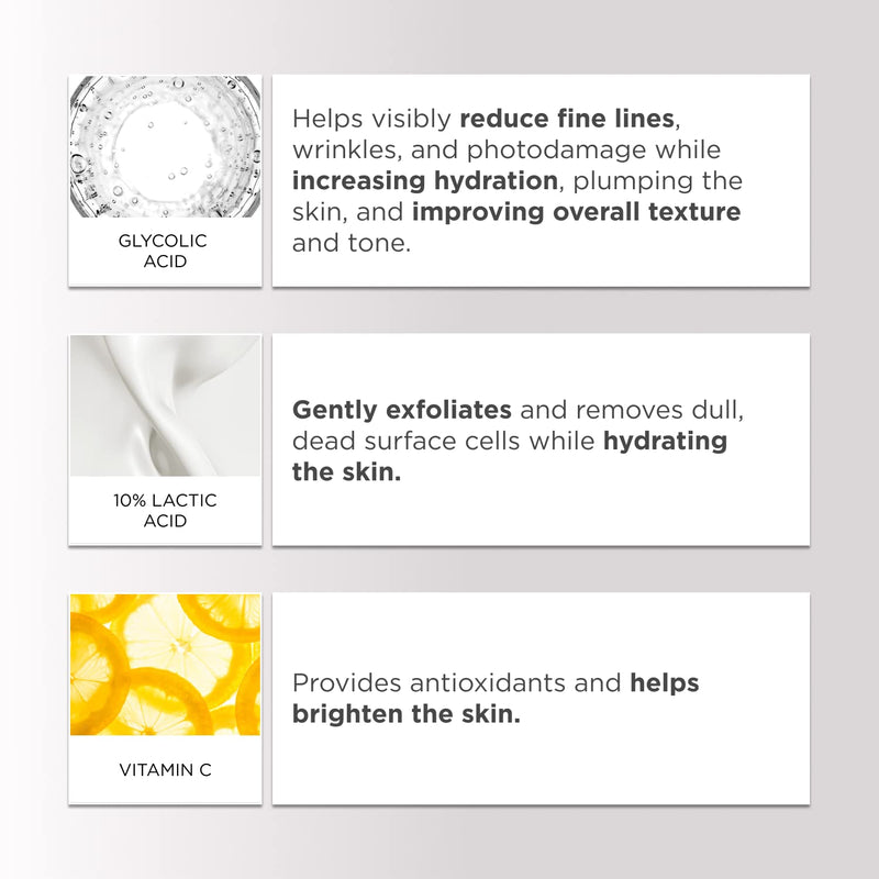 Glytone Rejuvenating Face Mask | Exfoliate and Revitalize with 3.0 FAV Glycolic Acid, Lactic Acid & Vitamin C | Hydrating Facial Mask Remove Fine Lines | Fragrance Free for All Skin Type - 3 oz.