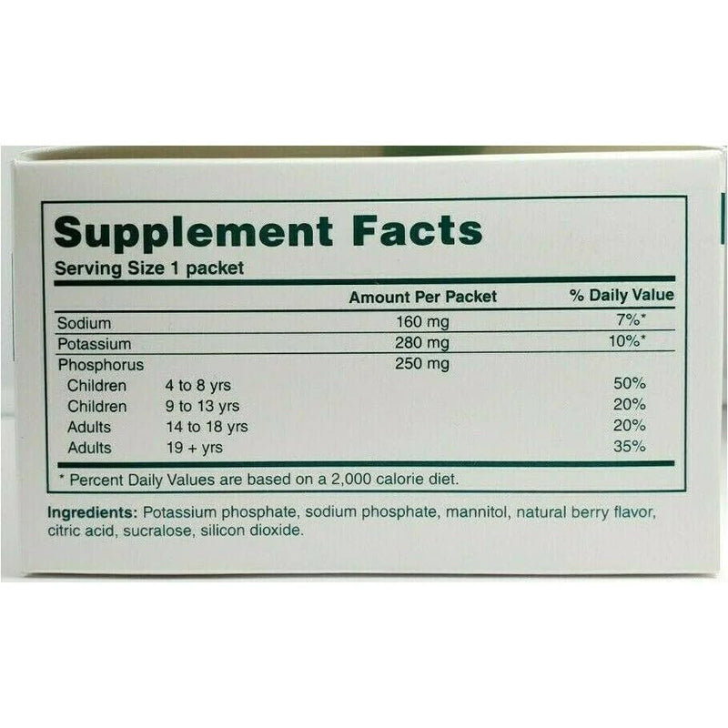 [Australia] - MCK27102700 - Phos-NaK Dietary Supplement Sodium / Potassium / Phosphorus 160 mg - 280 mg - 250 mg Unit Dose, Oral Powder Concentrate Packet Fruit Flavor 