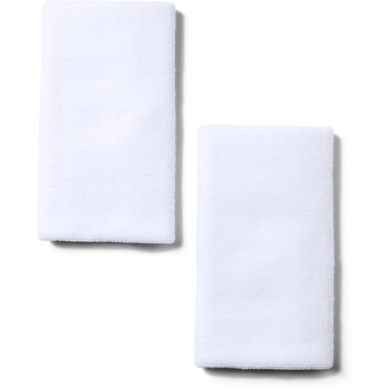 [Australia] - Under Armour Adult 6-inch Performance Wristband 2-Pack White (100)/Black One Size 