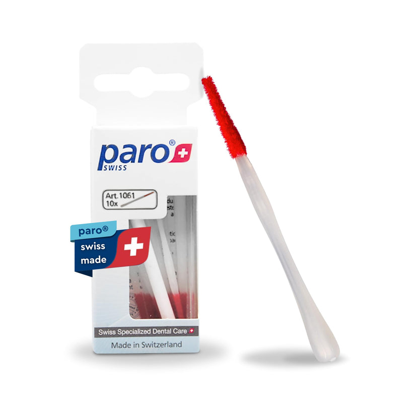 Paro Brush Stick | Interdental Brush Between Teeth, Implants and Braces, Flossing Interdental Tool for Tooth Cleaning | 10 Sticks per Box