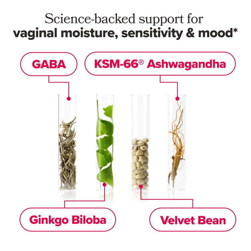 URO Vaginal Moisture & Mood with KSM-66® Ashwagandha – 30-Day Supply 60 Count (Pack of 1)