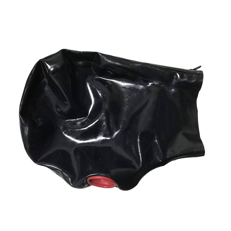 MFMYEE Bondage Latex Mask Rubber BDSM Mask Fetish Headgear Latex Cosplay Back Zipper