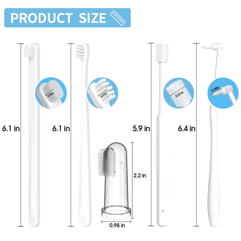 [Australia] - Small Dog Toothbrush Kit,Puppy Tooth Brushing Kit, Suitable for All Puppy and Samll Dogs Dental Care. White, Soft Bristles, Meet All Cleaning Needs, Multi-Functional Dental Cleaning. 