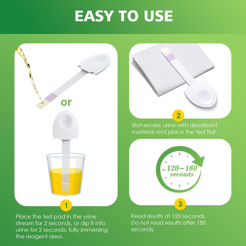 Carethetic UTI Test Strips for Women & Men - Home Urine Test Kit for Urinary Tract Infection Detection (Leukocytes & Nitrites), Broad Handle for Hygienic Use - 3 Count