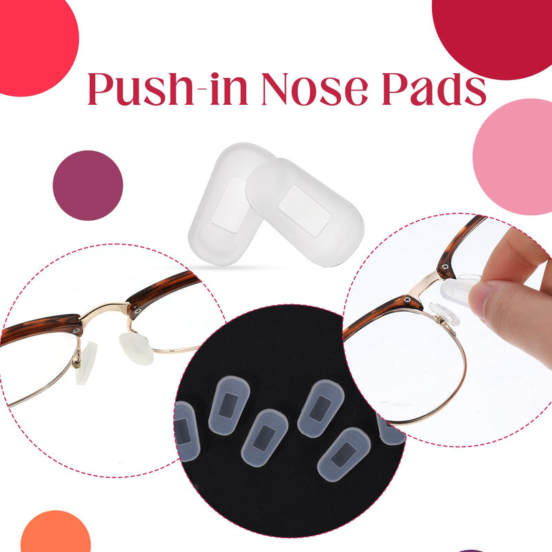 [Australia] - 5 pairs of glasses nose pads, nose pads for insertion, transparent silicone nose pads, non-slip glasses nose pads, glasses accessories, sunglasses, non-slip stoppers, glasses nose pad 