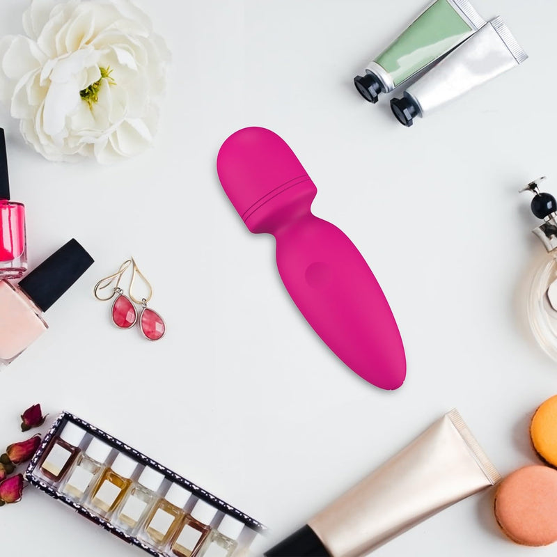 [Australia] - Mini Massager Tools,Gifts for Women Small Cordless Handheld Massager with 10 Vibration Modes, Personal Handheld Massager for Neck Shoulder Back BodyÔºàRose RedÔºâ 
