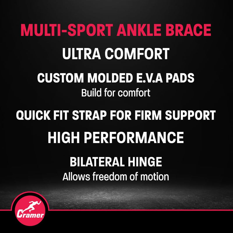 [Australia] - Active Ankle T2 Ankle Brace, Rigid Ankle Stabilizer for Protection & Sprain Support for Volleyball, Cheerleading, Ankle Compression Braces for Men & Women, White, Medium 