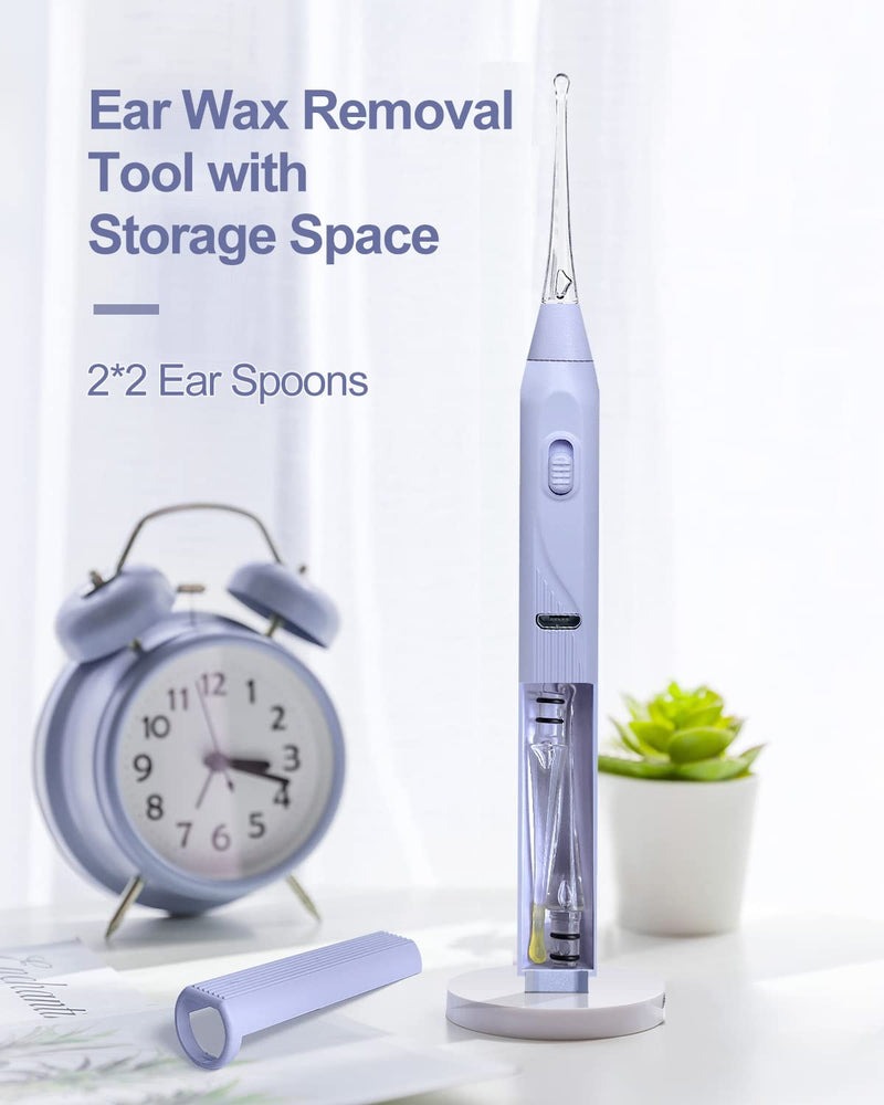 [Australia] - Ear Wax Removal Tool with Light Kids Ear Wax Remover Ear Cleaning Tool Ear Cleaner with Built-in Storage Space UANRNA Upgraded Ear Wax Removal with Light for Kids & Adults (Purple) Purple 