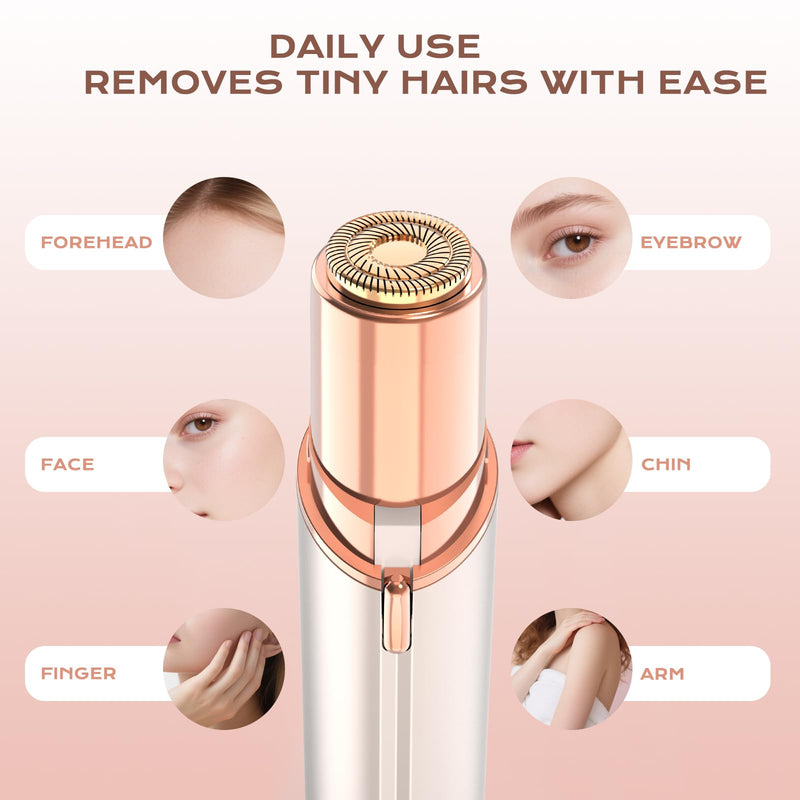 [Australia] - Facial Hair Removal for Women Men, Electric Shaver for Women,Eyebrow & Facial Trimmer,Double Rotating Blades Hair Remover for Upper Lip Chin Peach Fuzz Brow Hair Removal 