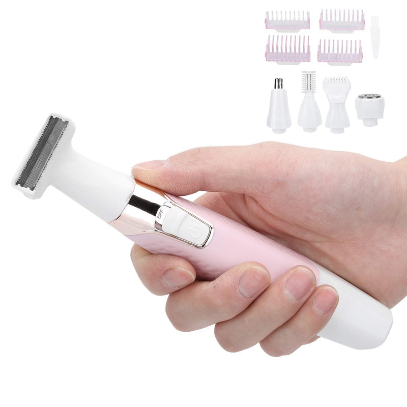 USB Rechargeable Electric Epilator for Women Men, 5 in 1 Painless Body Remover with Multifunctional Shaving Head