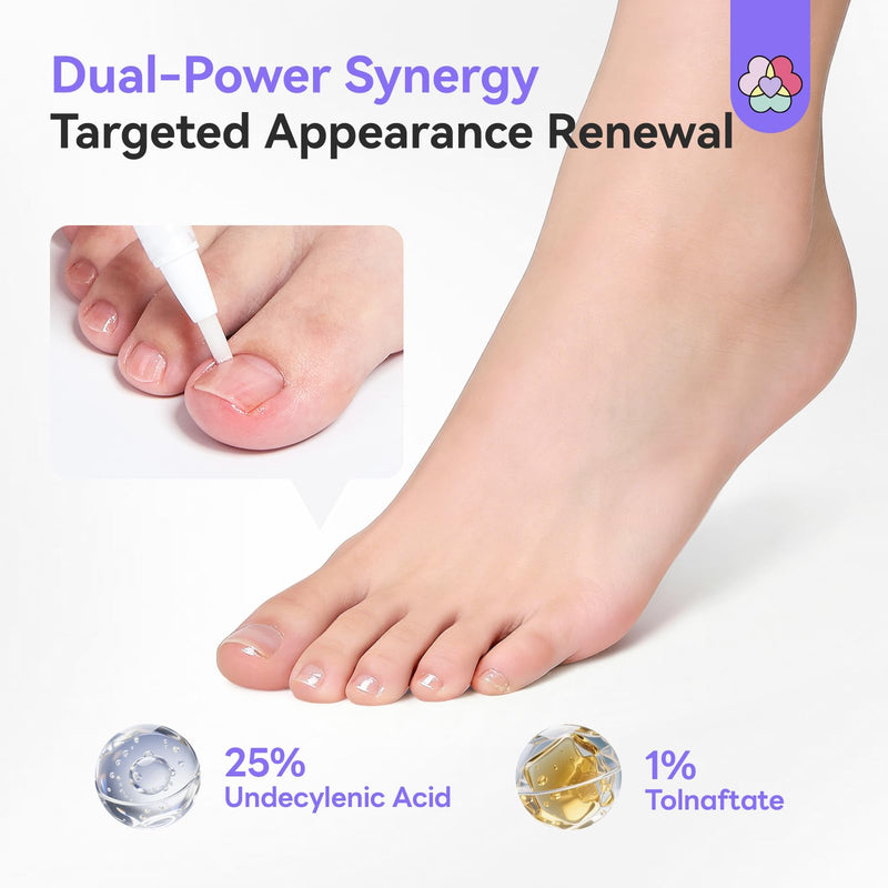 SAVILAND Toenail Fungus Treatment Pen 25% Undecylenic Acid &1% Tolnaftate | FSA-HSA, Precision Pen, Dries Clear No Mess, Vitamin E & Tea Tree Oil, Thick Damaged Nail Repair, For Travel, Work & Daily 1 Count (Pack of 3)