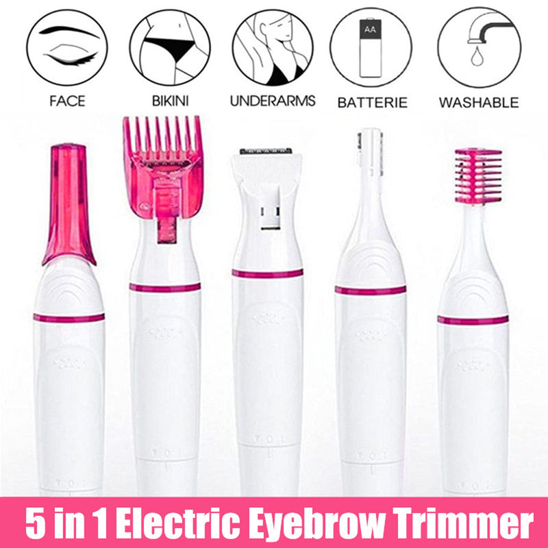 [Australia] - Eyebrow trimmer for women, facial hair remover for women, electric hair removal, pain-free facial razor, electric razor trimmer for women, for body, facial hair, lips, chin, white 2 
