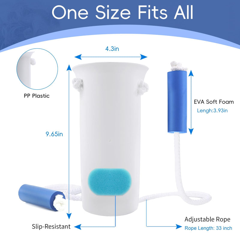 [Australia] - Sock Aid, Sock Aid Device for Seniors, Sock Helpers to Put on Your Socks with Foam Handles, Sock Assistant Device no Bending Easy On Easy Off, Sock Aide for Elderly, Pregnant, Diabetics（White） 1 Pack White 