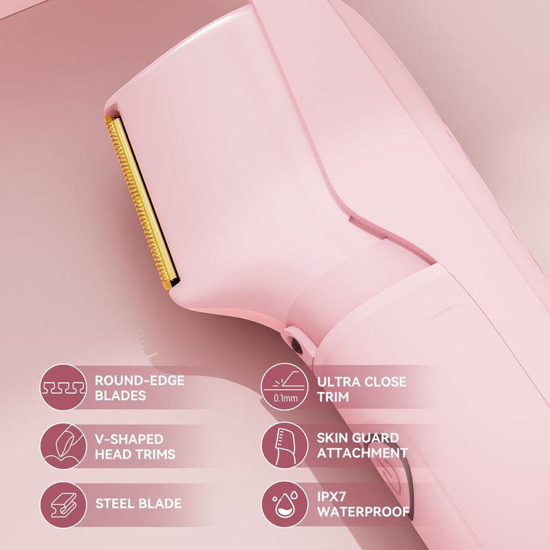 [Australia] - Women's Bikini Trimmer - Painless Body Shaver with Curved Single Blade, Waterproof for Sensitive Skin & Intimate Areas 