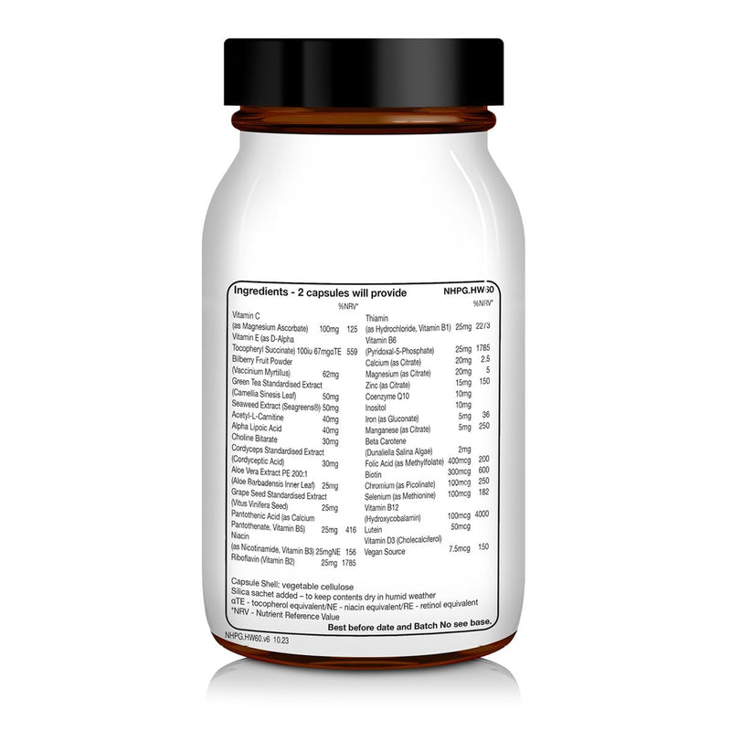 NHP Advanced Healthy Woman Support – Complete Multivitamin & Mineral Formula for Women’s Health, Energy, Vitality & Immunity – 30+ Active Nutrients for Wellness & Hormonal Balance – 60 Vegan Capsules
