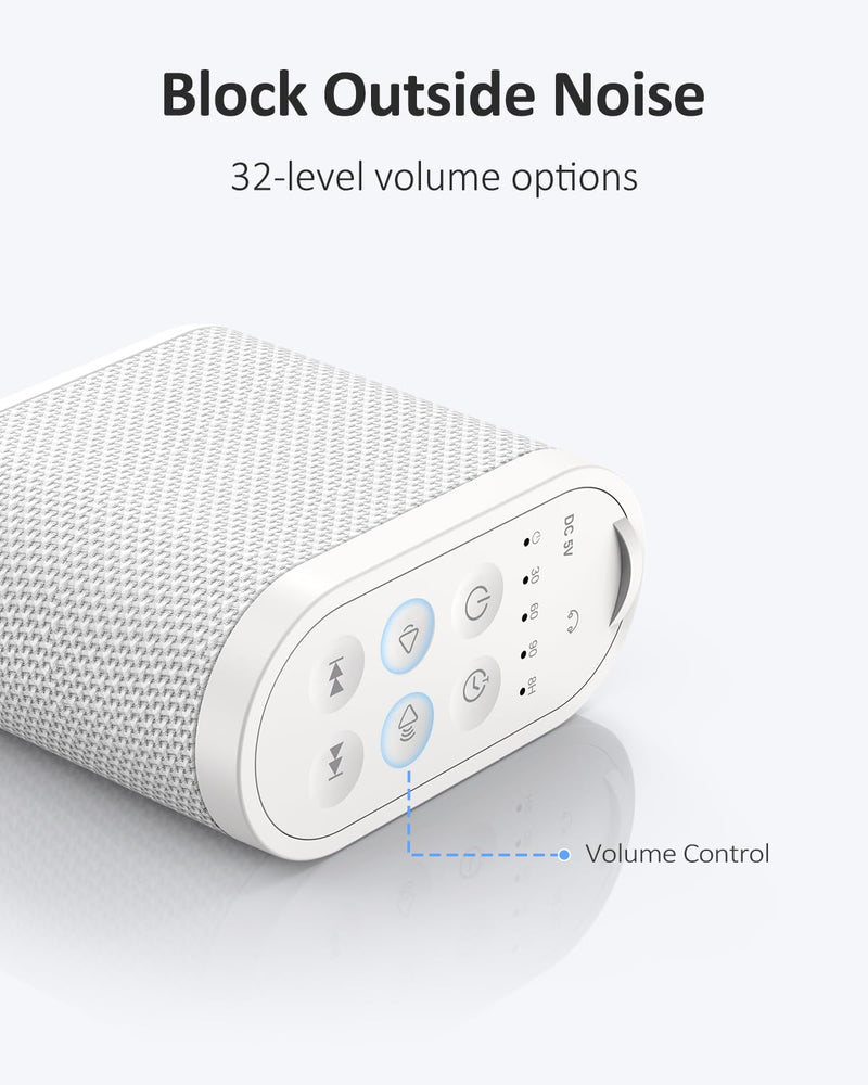 [Australia] - Portable Travel Sound Machine for Adults, Baby Sleeping - White Noise MachineÔºöRechargeable Battery, Headphone Jack, 21 Sounds, Sleep Timer - Noise Machine for Office Privacy & Noise Canceling, Home Small 