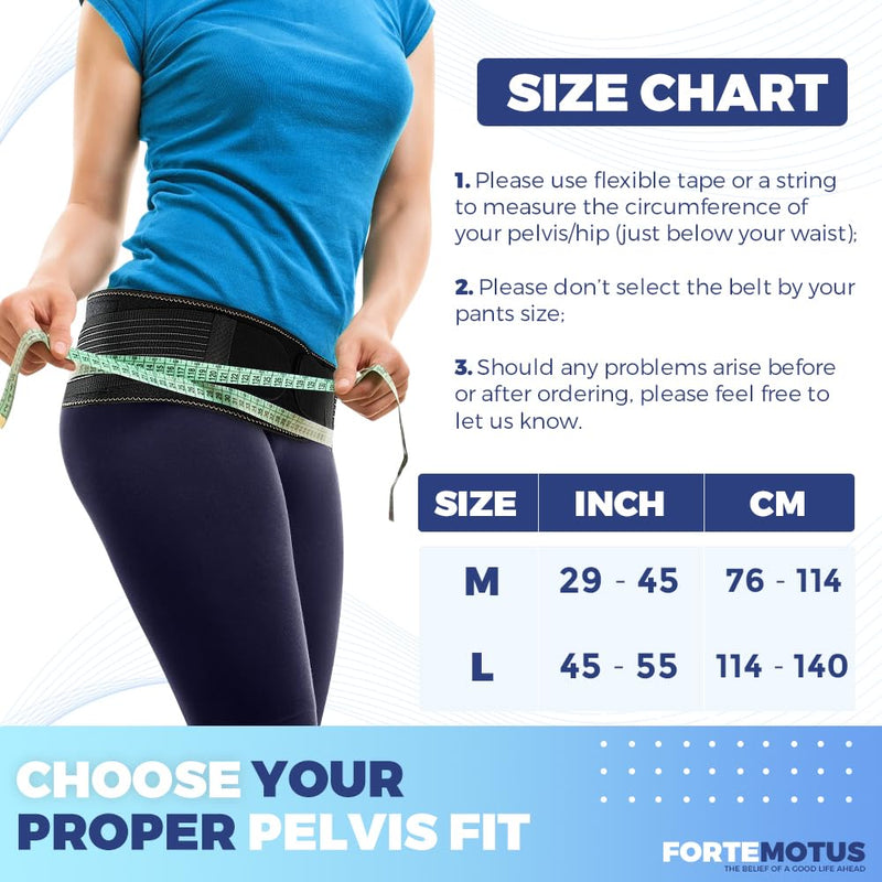 [Australia] - Sacroiliac SI Joint Hip Belt, Lower Back Support Relief from Si Joint, Sciatica, Pelvis, Back Pain, Fully Adjustable Hip Braces for Sacral Nerve, Hip Loc Tilt Up Belts Braces Women and Men Midnight Large 