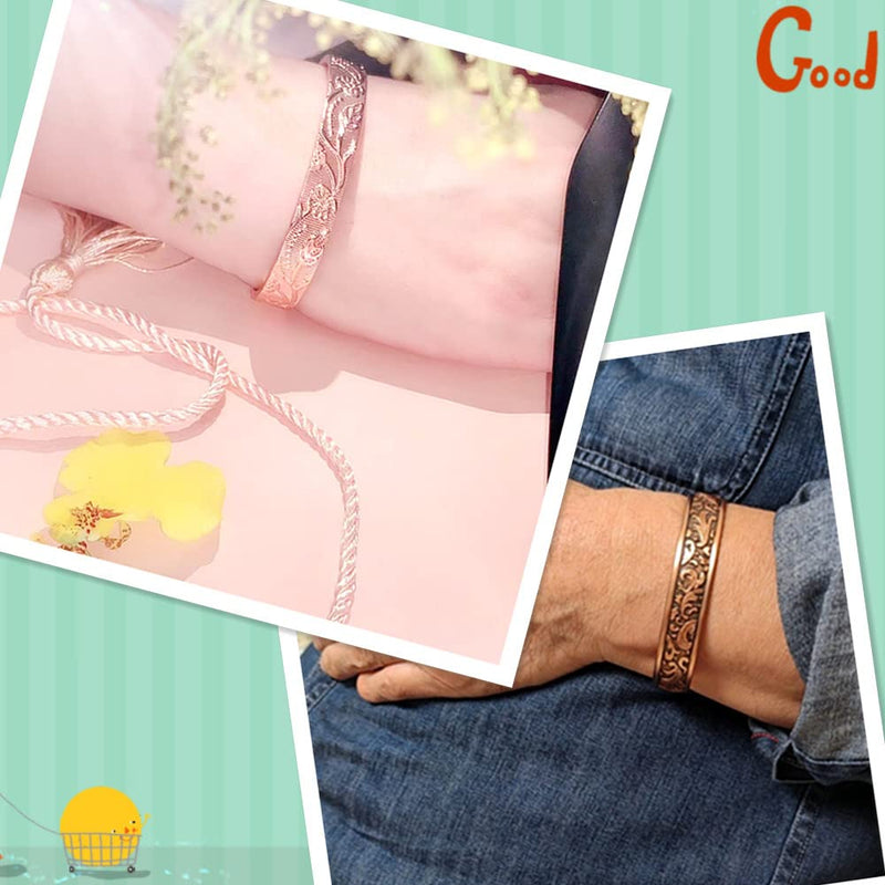 [Australia] - LONGRN-Copper bracelet magnetic bracelet with 6 magnets for men and women 