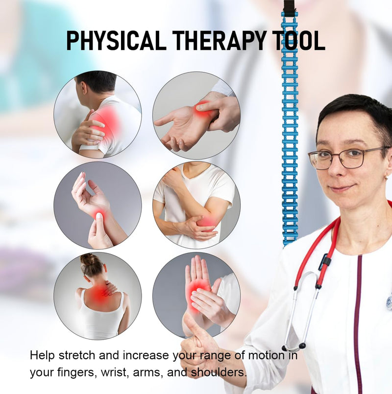 [Australia] - Shoulder Pain Relief Wooden Finger Ladder. Shoulders/Fingers/Joints Physical Therapy Ladder. Blue Hand Therapy Ladder for Rehabilitation. Physical Therapy Equipment For Chronic Muscle Pain 