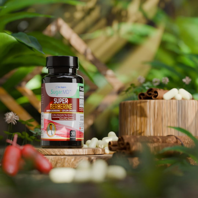 [Australia] - SugarMD Super Berberine Supplement – 250mg GlucoVantage Dihydroberberine with 4000mg Ceylon Cinnamon - 5X More Effective Than Regular Berberine – 30 Capsules (30 Day Supply) 