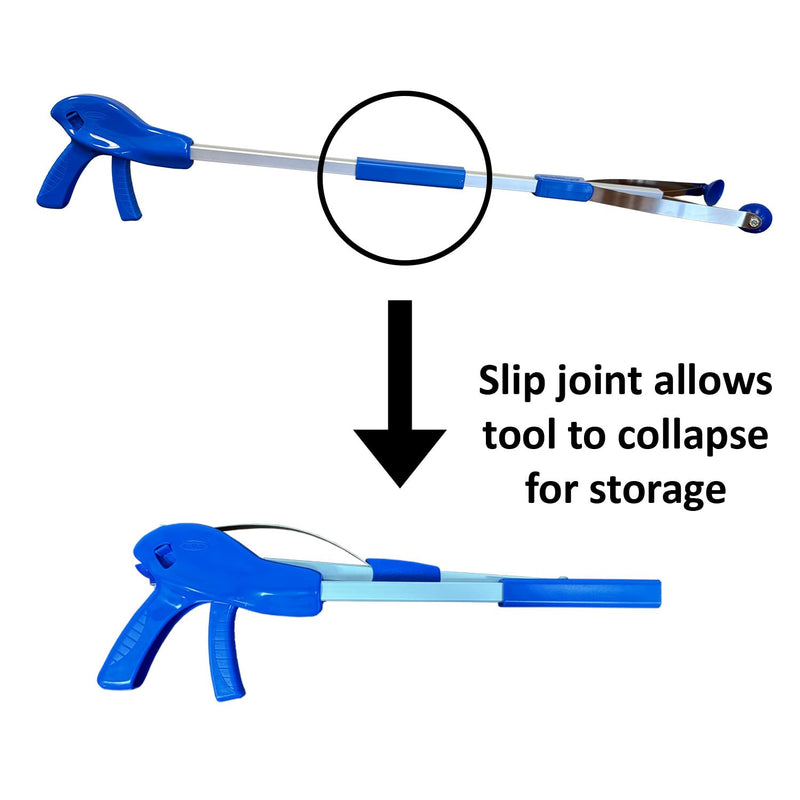 [Australia] - ArcMate 32" EZ Reacher Pro Plus Collapsible Grabber Reacher with Thumb Lock, 6 lb. Capacity, 4.5" Fingers, Heat Resistant Silicone Tips - Grabber Tool for Elderly, Post Op, Accessibility (Pack of 2) 32 Inch Collapsible (2-Pack) 