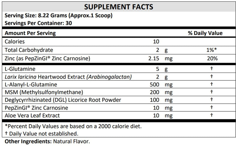 [Australia] - TERRA ORIGIN Healthy Gut Powder Vegan Formula | with L Glutamine, DGL Licorice Root Powder, MSM | Bloating and Leaky Gut | Gut Health for Women and Men | 30-Servings 8.7 Ounce (Pack of 1) 