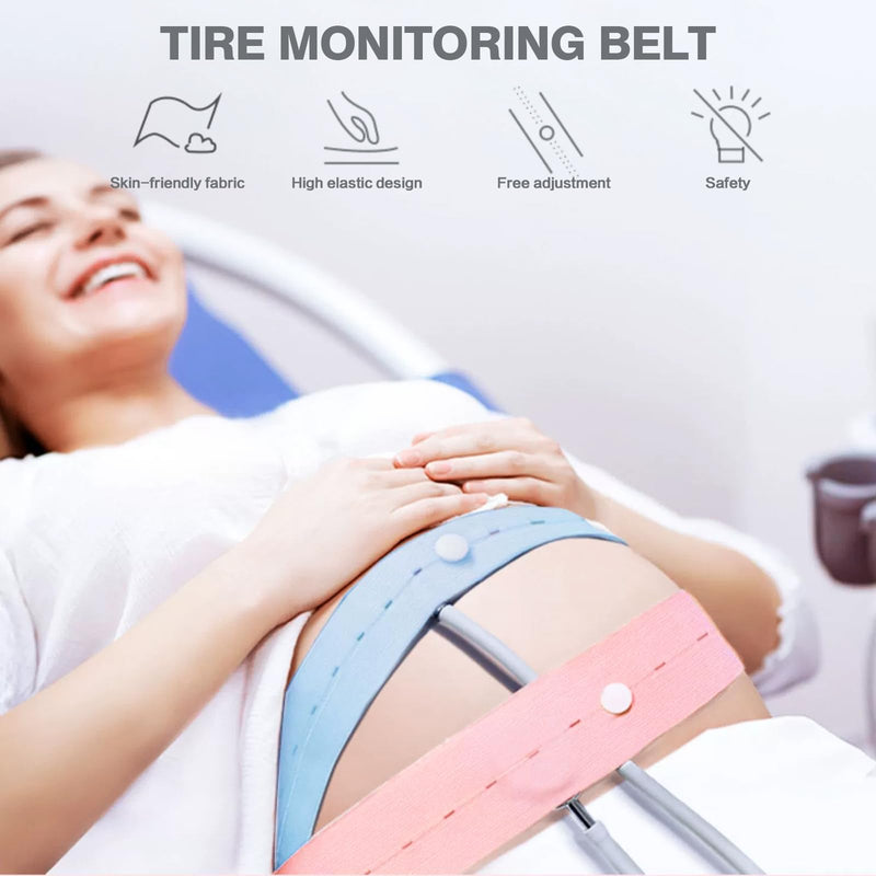 [Australia] - Pregnancy Support Band, 2 Piece Fetal Heart Monitoring Belt Fetal Band Fetal Heart Monitoring Bandage Belt with Snaps for Pregnant Women 