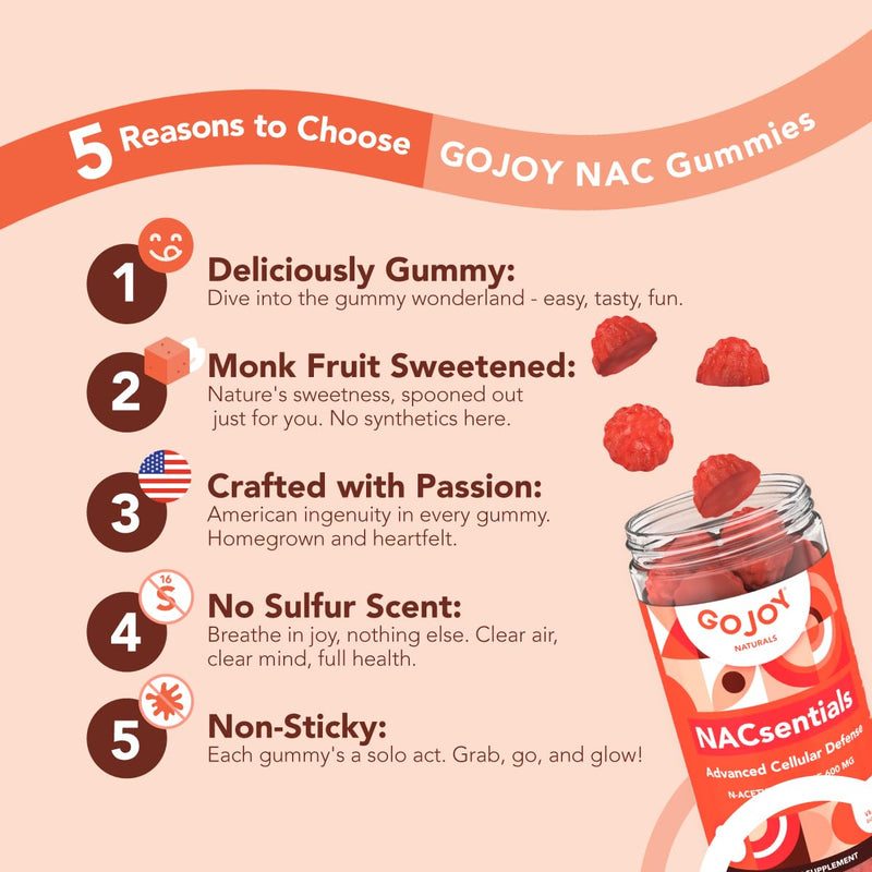 [Australia] - 7-in-1 Vegan NAC 600mg Gummies - Sugar Free N Acetyl Cysteine 600mg NAC Supplement - Powerful Antioxidant Supplement with Vitamin C, ALA, Resveratrol & More - Immune Support Gummies 