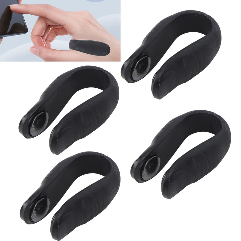 [Australia] - ZJchao 4pcs Thumb Acupoint Clip, Acupressure Hand Clip Stress Reduction Wearable Magnets Headache Migraine Relief Clip (Black) Black 