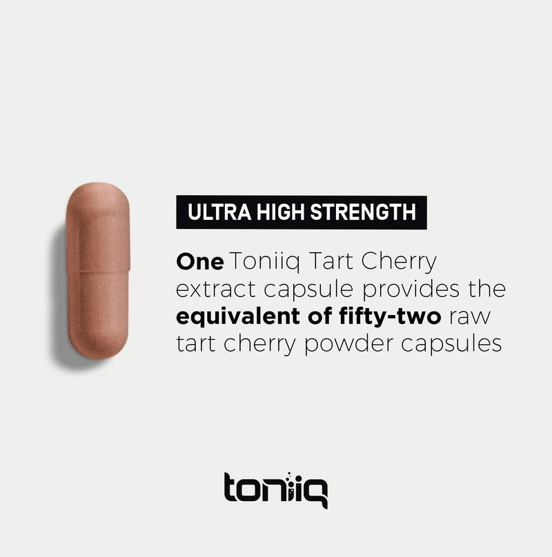 [Australia] - Toniiq Ultra High Strength Tart Cherry Capsules - 52,000mg 52x Concentrated Extract - Highly Concentrated and Bioavailable - 120 Capsules 