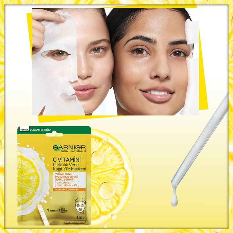 Garnier Vitamin C Super Hydrating Sheet Mask, 6 Count