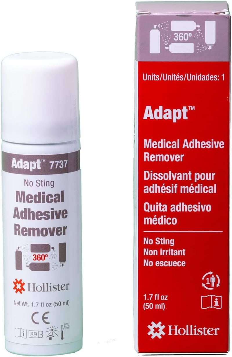 [Australia] - Hollister Adapt Medical Adhesive Remover, No Sting, 360° Spray 1.7 Oz 1.7 Fl Oz (Pack of 1) 