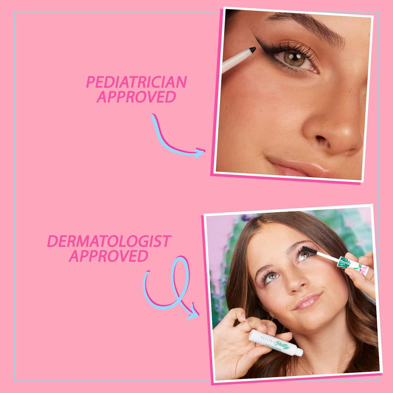 [Australia] - Petite 'n Pretty Eye Makeup Set for Kids - Makeup for Tweens & Teens - Fully Feathered Volumizing Mascara, Eyeliner, Made in the USA, w/Gift Bag 