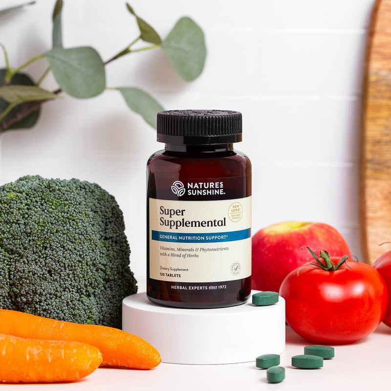 Nature's Sunshine Super Supplemental: Complete Multivitamin with Minerals, Antioxidants & More for Nutritional Gaps, Overall Health, Immune & Energy Support. 120 Tabs With Iron