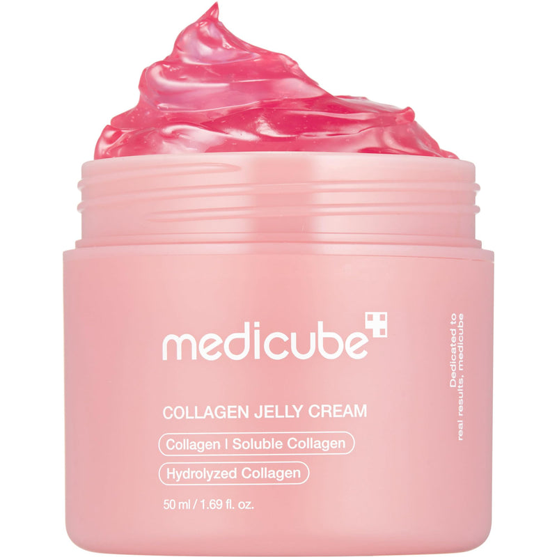 [Australia] - medicube Collagen Jelly Cream- Niacinamide & Freeze-Dried Hydrolyzed Collagen - Boosts skin's barrier hydration and gives 24h Glow & Lifted Look - Korean skincare (1.69 Fl Oz (Pack of 1)) 1.69 Fl Oz (Pack of 1) 