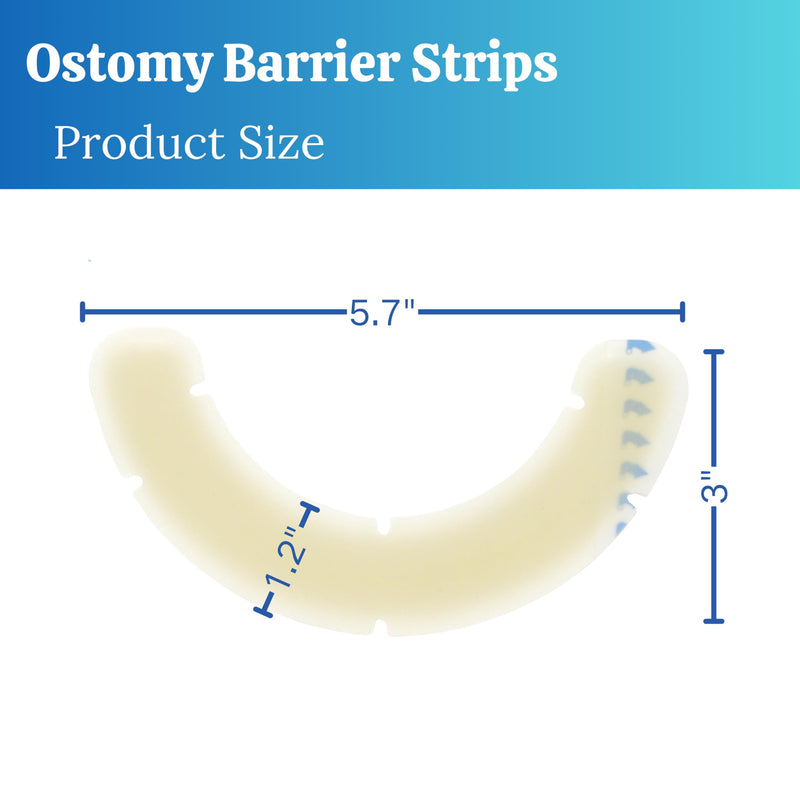 [Australia] - 20pcs Ostomy Barrier Strips, Elastic Medical Hydrocolloid Adhesive Tapes, Ostomy Supplies Wafer Extenders for Colostomy Bags 