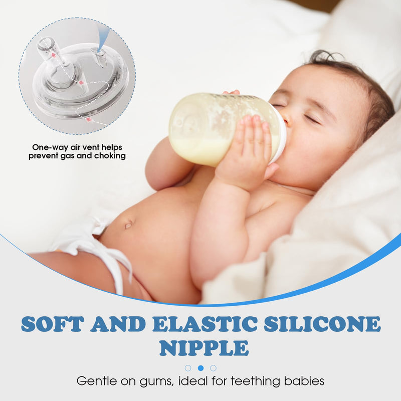 [Australia] - Sippy Spout Nipples for Dr Browns Wide Nack Baby Bottles ‚Äì Soft Silicone Trainer Nipple for 6M+ Babies, BPA-Free, Spill-Resistant, Pack of 4 