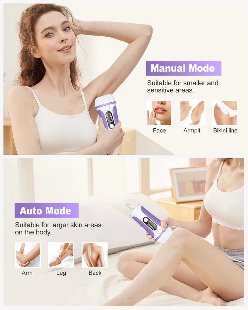 [Australia] - IPL Laser Hair Removal Device Permanent for Women & Men, 999,999 Flashes Safe Effective Lasting Hair Remover, Alternative to Salon, for Face Arms Armpit Legs Bikini Area Whole Body Home Treatment 