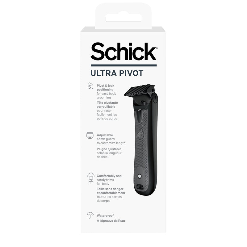 Schick Ultra Pivot Body Trimmer for Men | Manscaping Electric Shaver, Pubic Hair Trimmer, Body Groomer