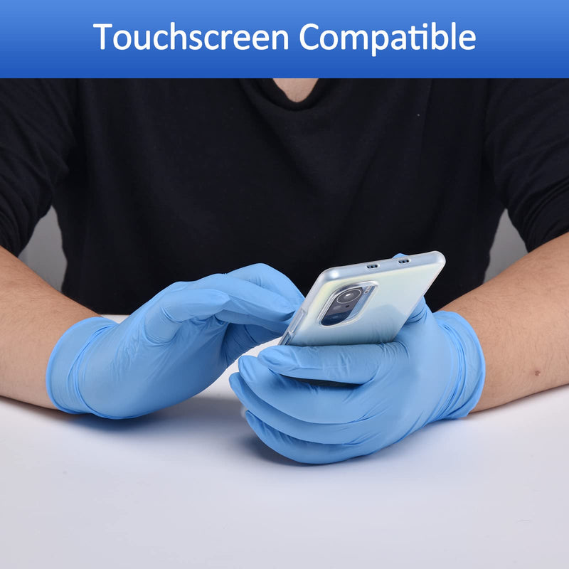 [Australia] - Schneider Nitrile Exam Gloves, Blue, 4 mil, Powder-Free, Latex-Free, for Medical Exam, Cleaning and Food Prep, Non-Sterile 100 Medium 