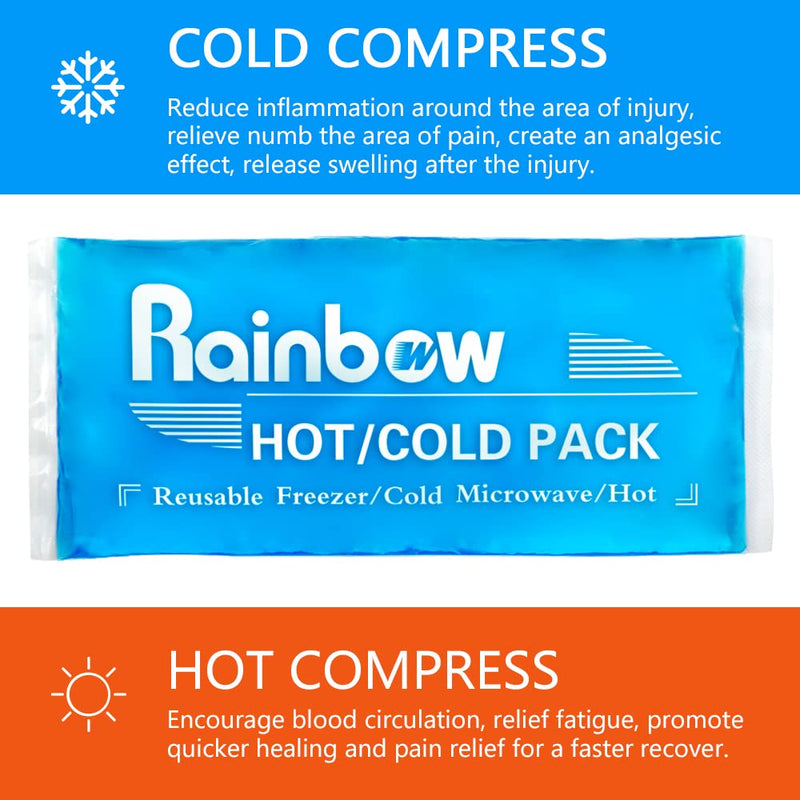 [Australia] - Soft Ice Packs Reusable Gel Pack 2, Hot and Cold Gel Ice Packs for Injuries, Headaches, Joint Pain Relief, Comfort Ice Gel Pack Flexible Therapy on Neck, Ankle, Knee, Leg, Shoulder, Elbow, Wrist, Feet 9.8" X 4.3" - 2 Ice Packs 