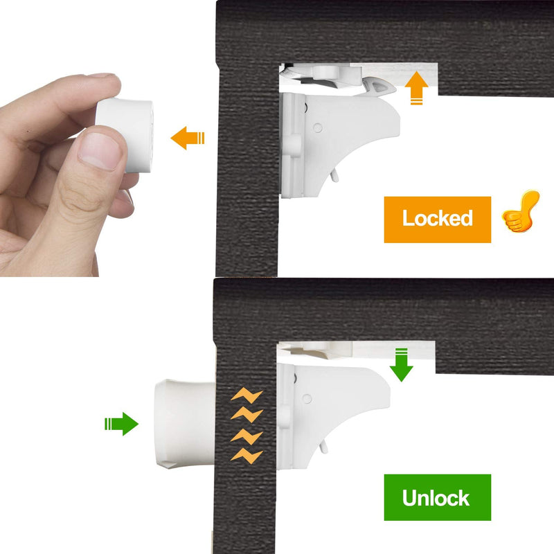 [Australia] - 2 Pack Vmaisi Magnetic Cabinet Locks Keys - Extra Stronger Baby Proofing Magnet Drawer Replacement Keys (2) 1 