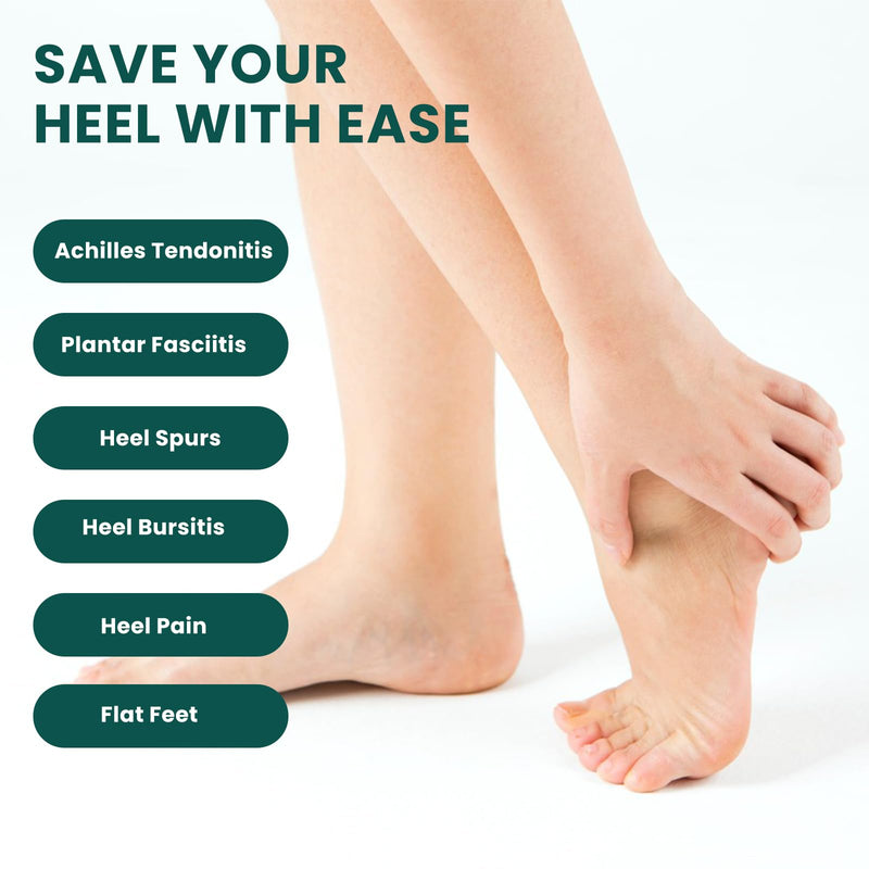 [Australia] - Welnove Heel Support Inserts for Plantar Fasciitis, Low Arch Heel Pads for Heel Pain, Heels, Spurs, Achilles Tendonitis, Women 40.5-45, Men 41-46 Black Large (Women 9.5-13, Men 8.5-12) 
